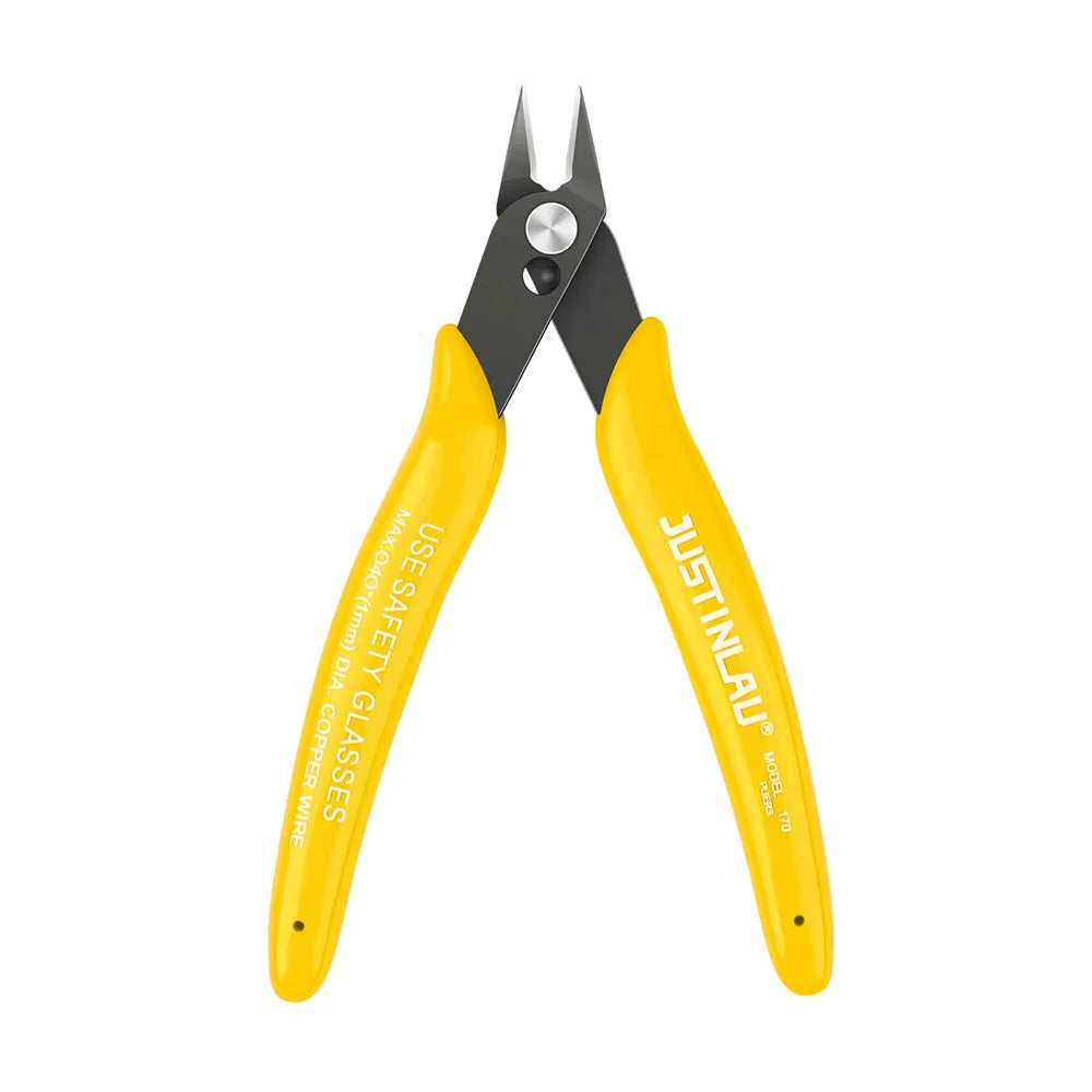 170 Wire Cutter DIY Trimmer Diagonal Side Cutting Cable Nippers Yellow Pliers Hand Mini Snips Flush Nipper Trimmer Hand Tools