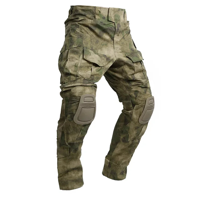 Multicam Pants +Knee Pads Men Tactical Combat Cargo Camo Trousers Trainning Hunting Clothes Quick Dry Breathable Sport Pants