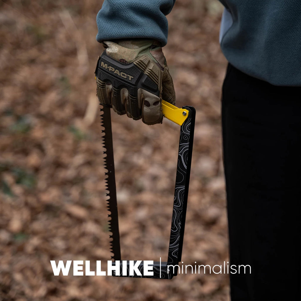 WELLHIKE Outdoor Bushcraft Folding Saw - Multi-Function Hand Saw, Fast-Cutting Steel Blade for Camping & Outdoor Wood Cutting