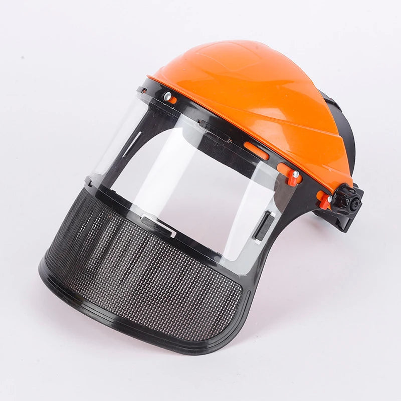 Garden Grass Trimmer Weed Wacker Safety Helmet Hat With Full Face Mesh Mask For Logging Brush Cutter Forestry Protection