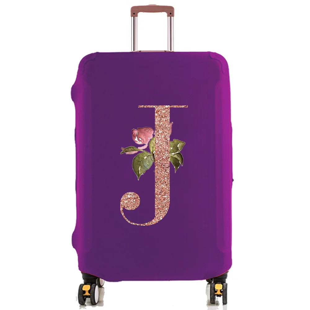 For 18-32 Inch Luggage Cover Suitcase Protector Travel Accessories Unlimited Rose Gold Stretch Fabric Dust Cover Trolley Case
