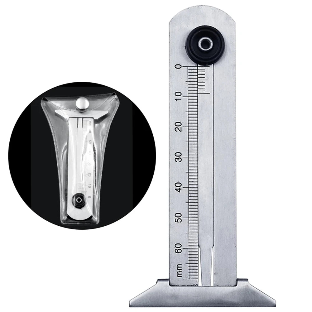 1 PC Vernier Depth Gauge Car Tyre Tire Tread Depth Gauge Meter Ruler Caliper Stainless Steel Measure Tool Accessories