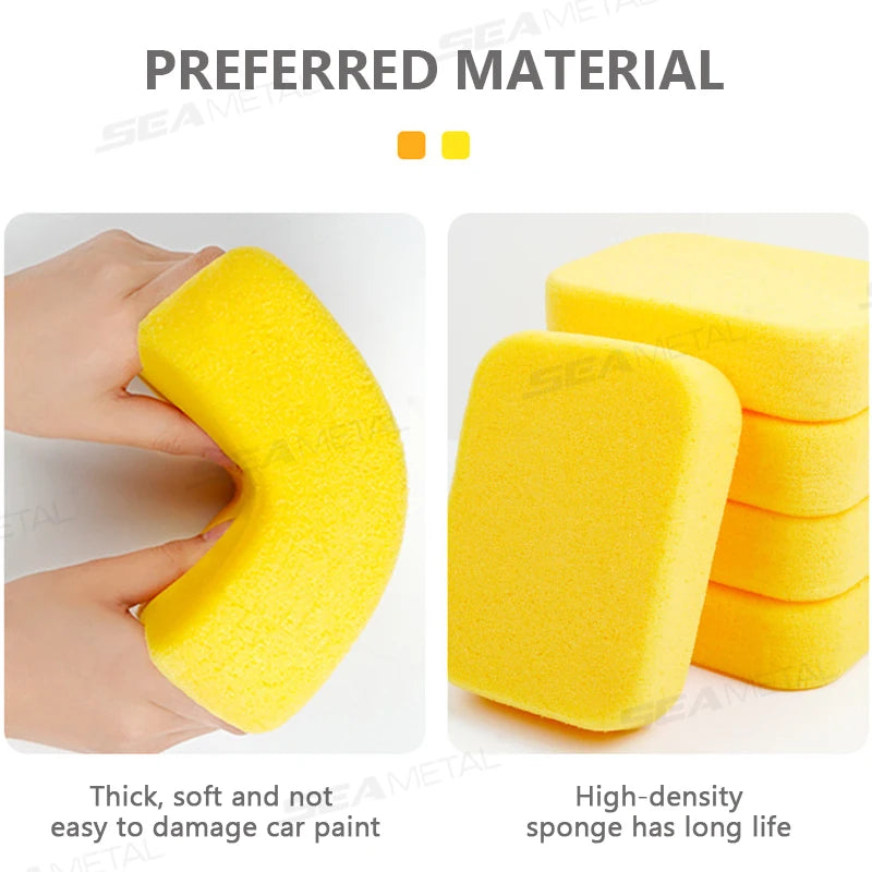 SEAMETAL Car Wash Sponge Block Car Motorcycle Cleaning Supplies Large Size High-density Sponge Brush Dusting Car Cleaning Tools