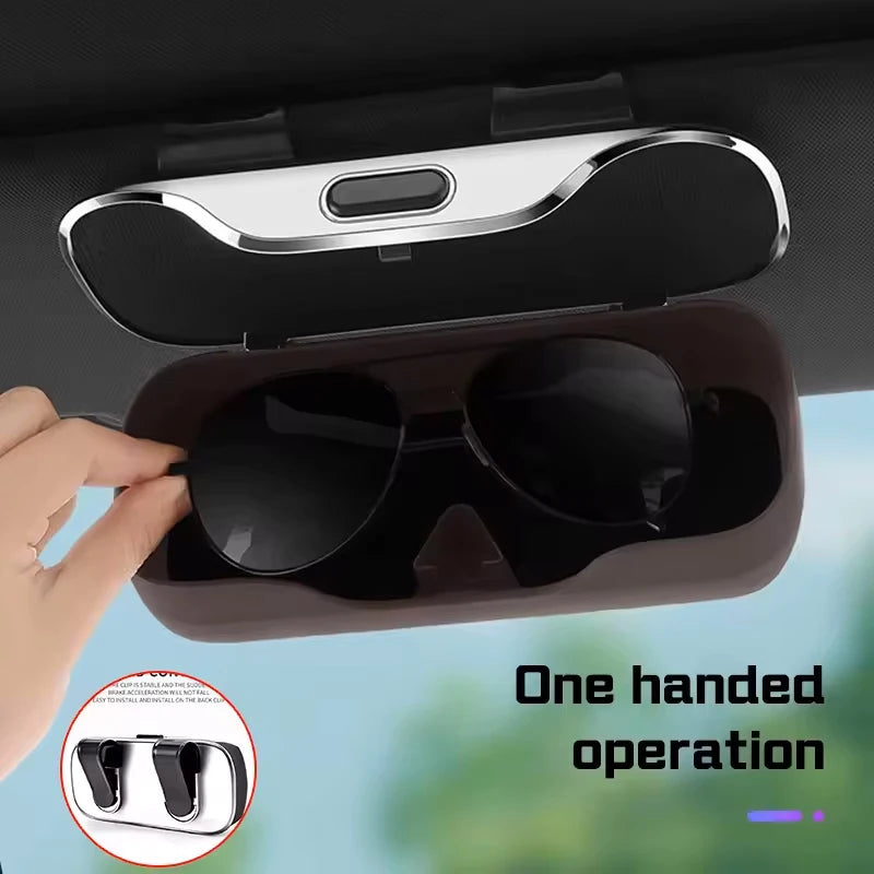 For Audi A4 A3 A6 TT S4 S5 S6 A1 A2 A5 A7 A8 Q1 Q2 Q3 Q4 Q5 Q6 Q7 Q Car Visor Sunglasses Glasses Case Clip Eyeglasses Box Holder