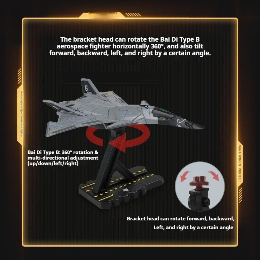 1:72 Scale BaiDi Type B Aerospace Carrier Aircraft Model Toy Movable Parts Alloy Diecast Nimiature Models for Collector Surprise
