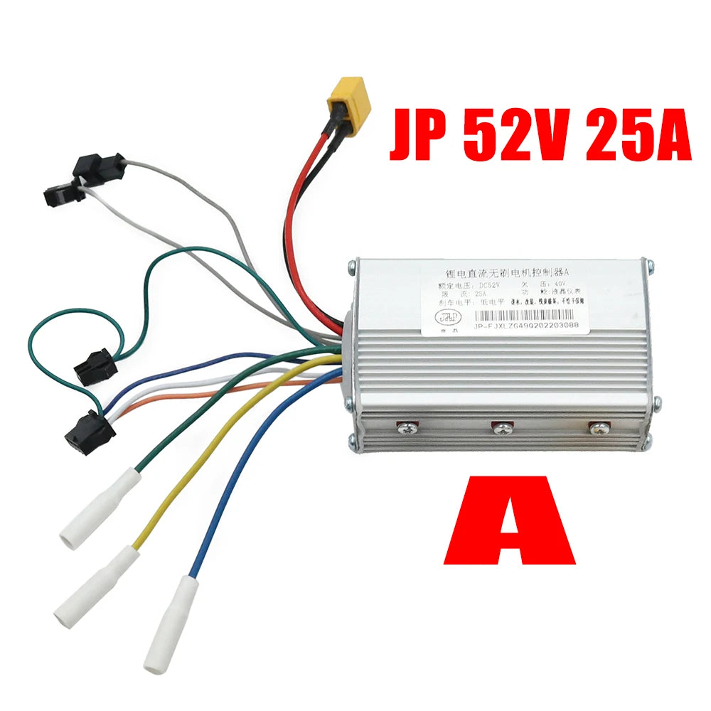 48V25A 52V25A 60V25A JP Ebike Electric Bicycle Scooter Controller Dual Drive LCD Display Brushless DC Dual Drive Controller