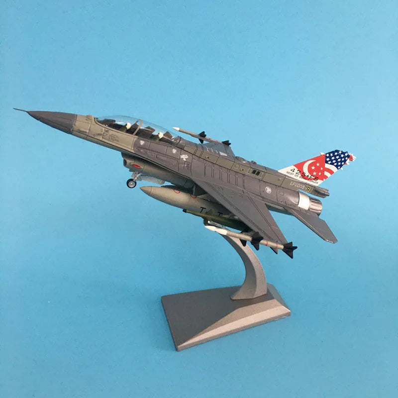 JASON TUTU 1/72 Scale Alloy Model Diecast Singapore F16D Fighter Collect Gifts