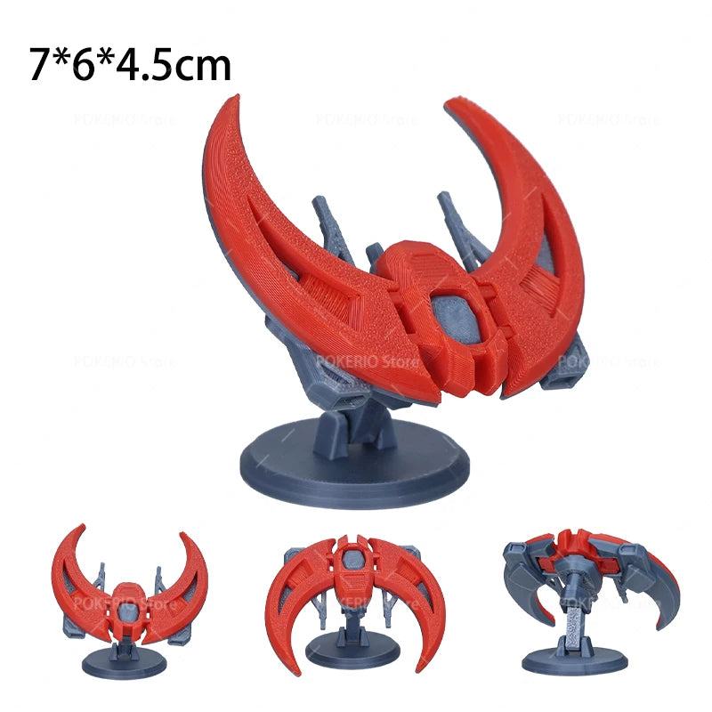 Mini War Machine Mecha Fighter Jet Series 3D Printed Starship Attack Helicopter Flutter Drone Movable Joints Assemble Models Toy