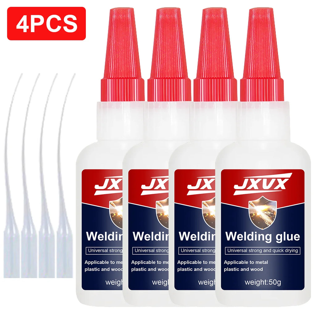 50g Quick-Drying Oil-Based Welding Adhesive. Ultra-Fast Drying Glue with Great Hold, Waterproof and Shock-Resistant, for Repairing Metal, Plastic, Ceramic and Rubber Items