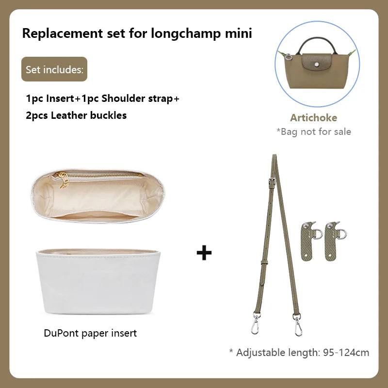 Leather Replacement Crossbody Bag Strap,Bag Shoulder Strap Fit for Longchamp Mini,Length-Adjustable Bag Strap,Bag Accessories