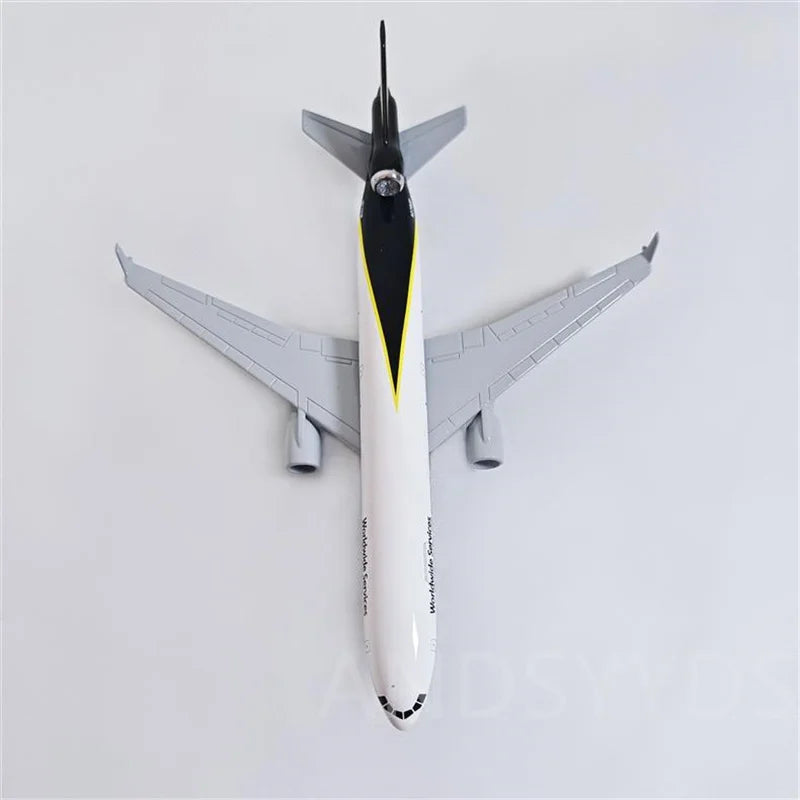 20cm Model Aircraft Diecast Alloy UPS Cargo Airlines MD-11 Simulation Airplane Scale 1:400 Children Educational Toys With Stand