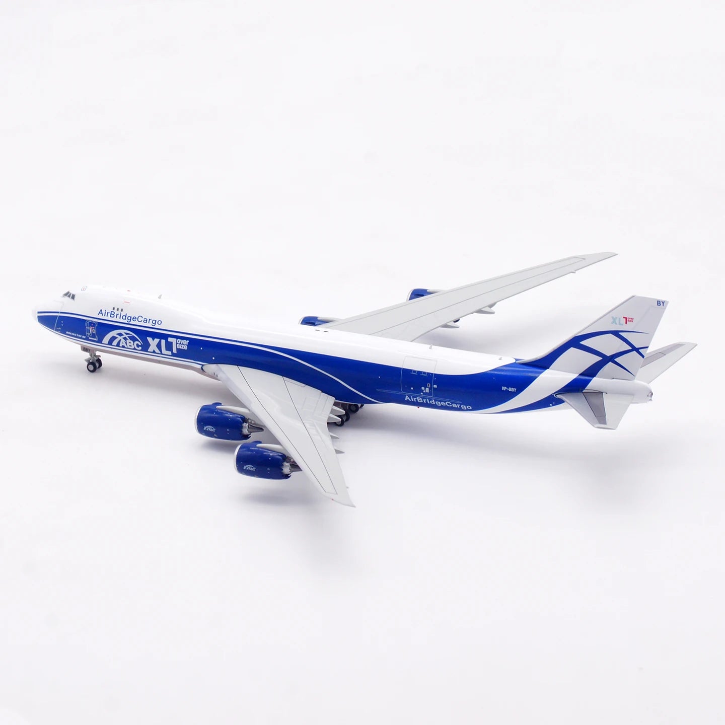 B632602 Alloy Collectible Plane Gift HX Models 1:400 Air Bridge Cargo Boeing B747-8F Diecast Aircraft Jet Model VP-BBY