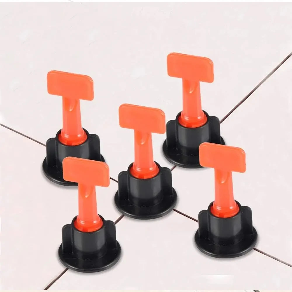 11-204Pcs Ceramic Floor Tile Leveling System Clips Spacers Porcelain Leveler Kit Construction Tools For Tile Laying Wall Fixing