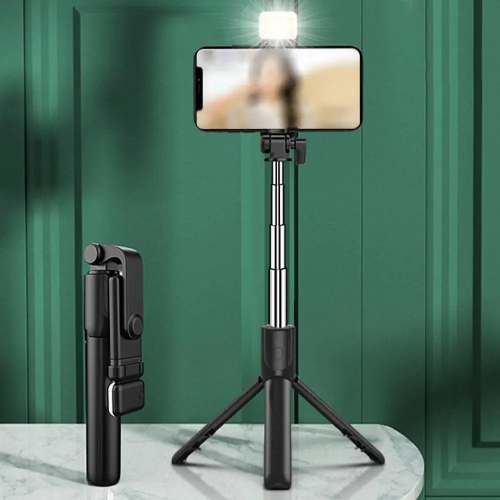3 in 1 Selfie Stick Tripod With Wireless Bluetooth Remote Extendable Phone Holder Stand For Live Stream Vlog