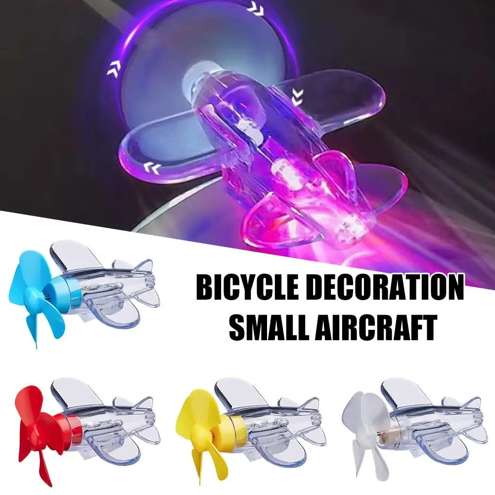 Electric Bike Motorcycle Decoration Wind Energy Luminous Small Plane Bicycle Car Cycling Helmet Wind Power Small Plane Decor