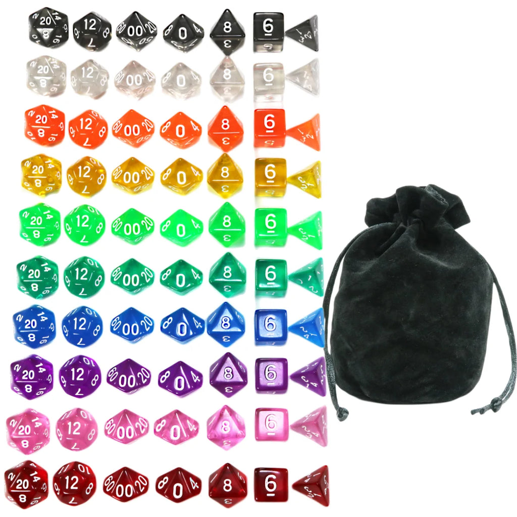 DND Dice Polyhedral Dice RPG High Quality Transparent Dice Game Set Various Wonderful Colours For DND RPG Board Game Party Games