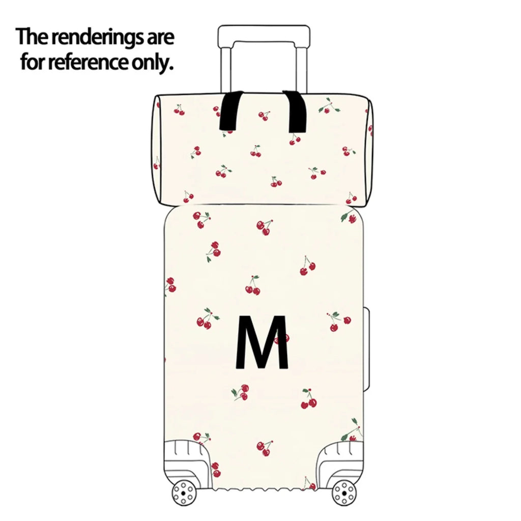 2pc Foldable, large-capacity, lightweight, unisex travel sports luggage set with protective cover