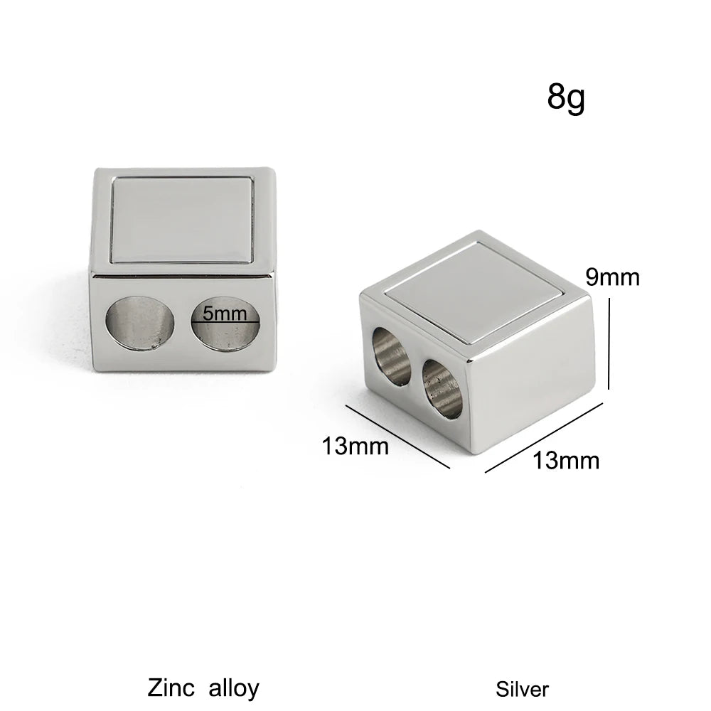 10/50/100PCS Belt Buckles in Bulk Metal Strap Connector For Leather Cord End Caps with Loop Bag Hoodie DIY Bracelet Accessories