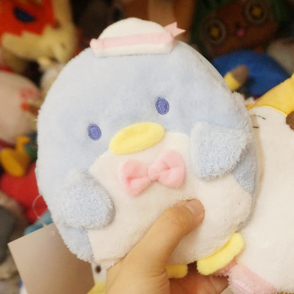 KirimiChan Salmon Tuxedosam Penguin Small Mini Plush Crossbody Bags for Kids Girls Anime Cute Kawaii Coin Purse Wallet