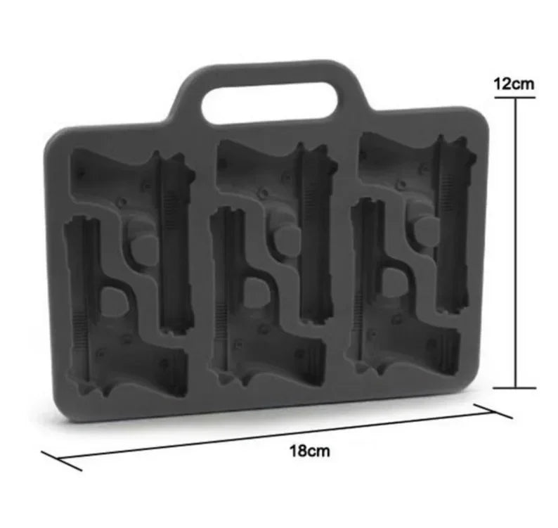 Gun Bullet Skull Ice Cube Maker DIY Bullet Ice Cube Tray Chocolate Mold Home Bar Accessories Whiskey Wine Ice Cream Tool