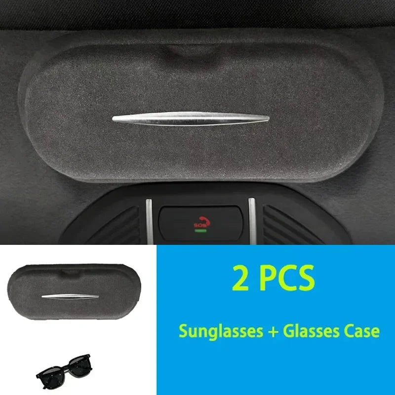 Car Glasses Case For Geely Monjaro KX11 Xingyue L 2021-2024 Spectacles Holder Box Interior Sunroof ABS Sunglasses Clip Organize
