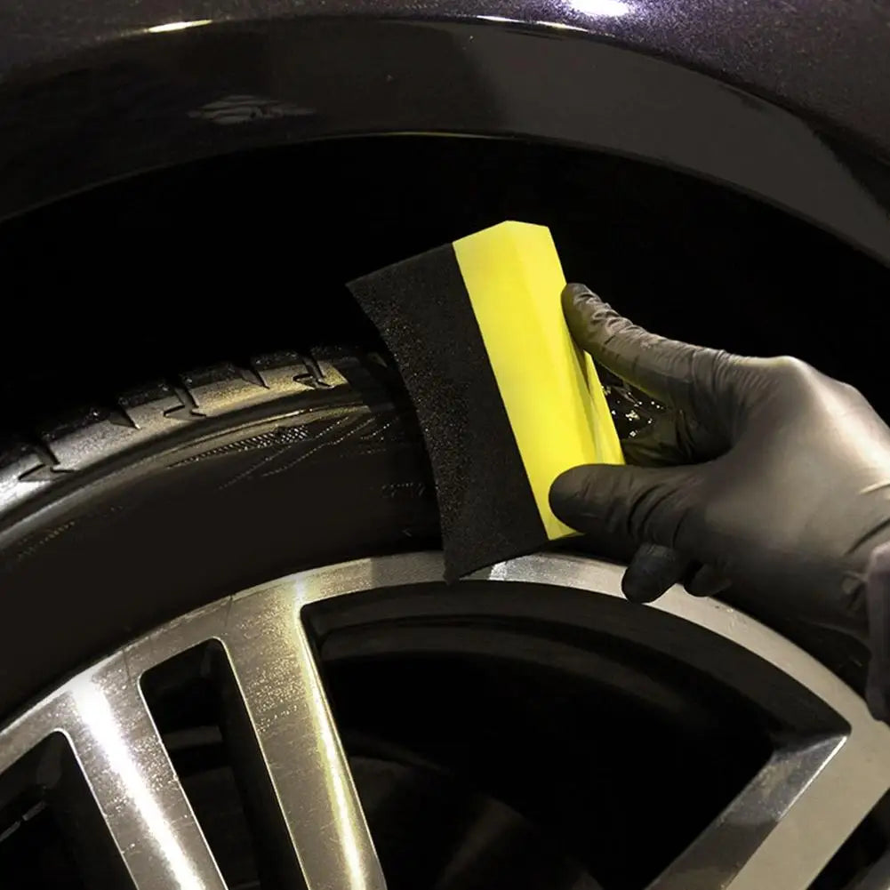 4pcs Auto Cleaning Sponge Brush Set for Car Wheel Tire Wash Wipe Water Suction Sponge Pad Wax Polishing Tyre Brushes Tools