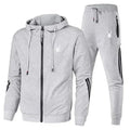 Spring /Autumn Running Breathable and Fashionable Fitness Set for Men a Two-piece Casual Zipper Jacket and Sport Pants Outerwear