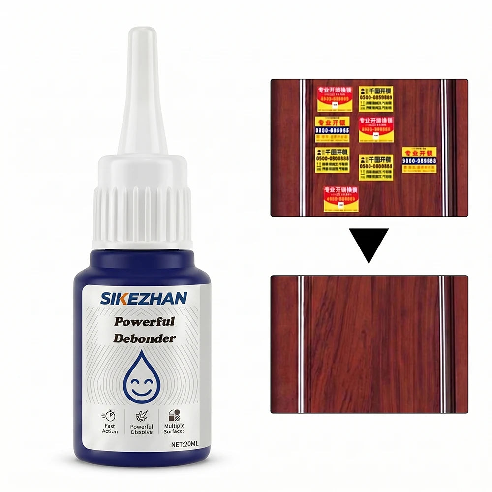 Strong Super Glue Remover Debonder Fast-Acting Adhesive Dissolver for 502, UV, Tape Residue Multi-Surface Safe 20ml
