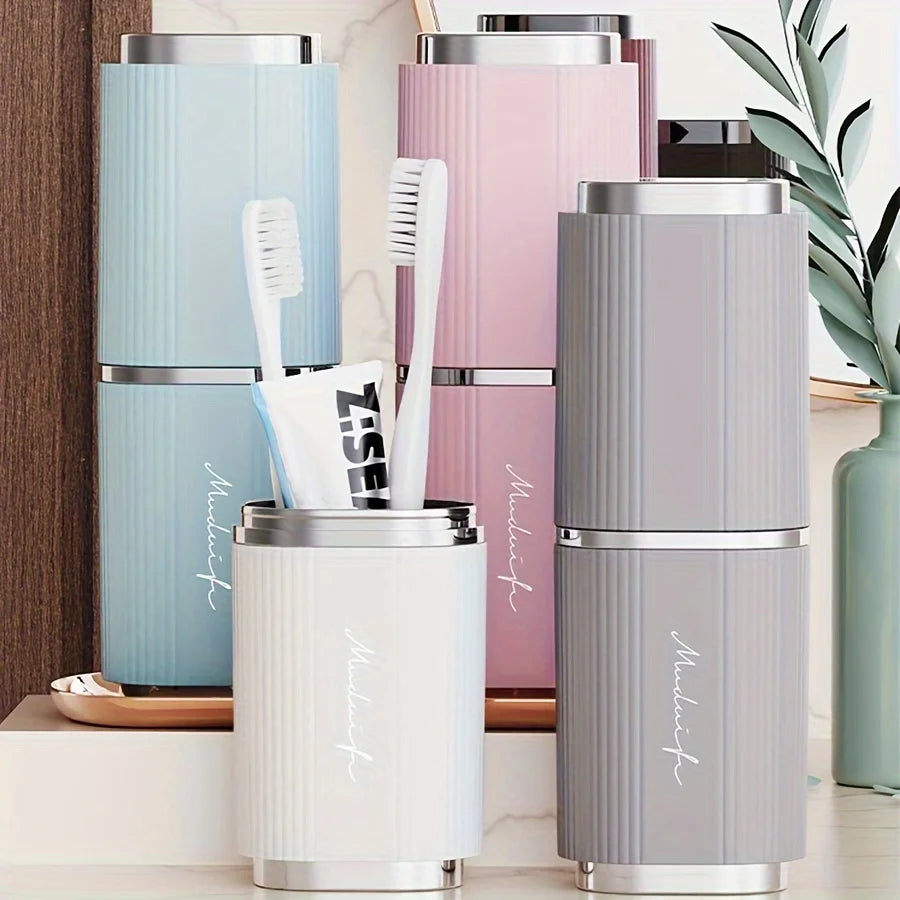 1pc Portable Toothbrush Storage Box Travel Toothbrush Case Plastic Toothpaste Holder Container Mouthwash Cup for Business Trip