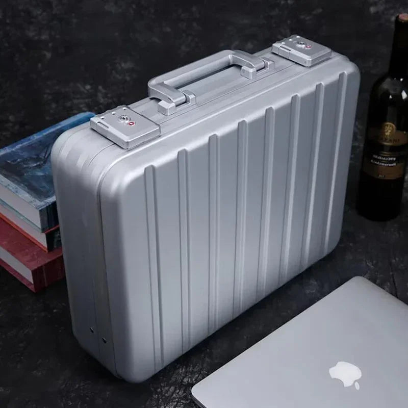 13”15 Inch New Aluminum Briefcase Toolbox Laptop case Business Box With Lock