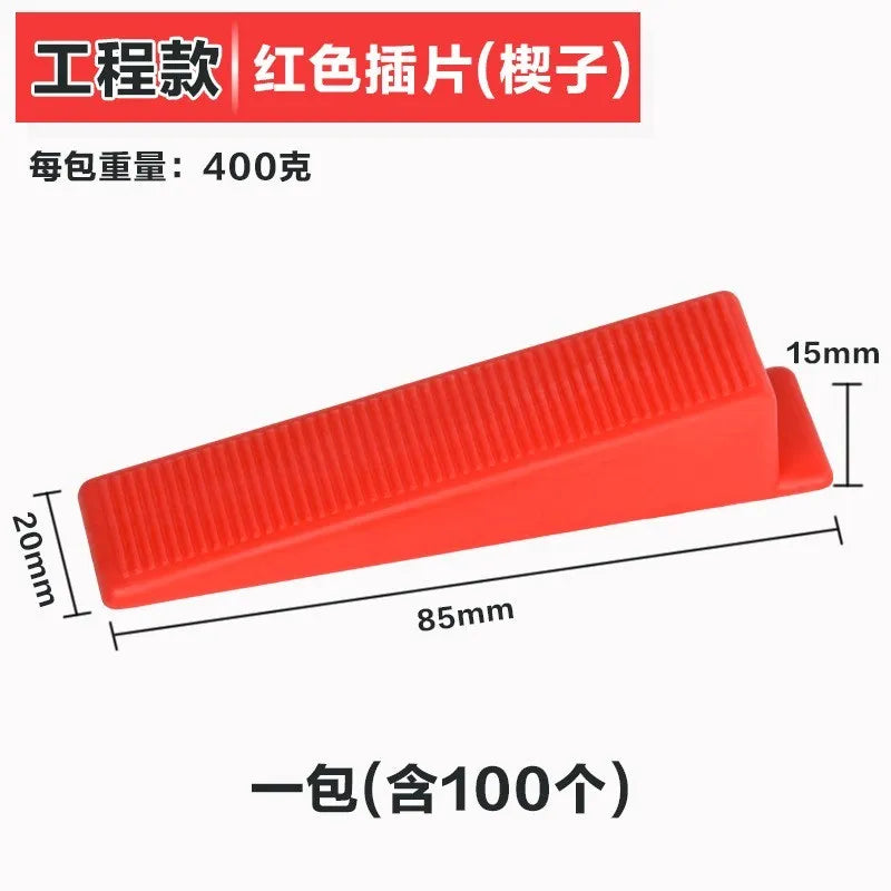100PCS Red/ Black Plastic Wedges Ceramic Tile Leveling System Tiling Floor Wall  Carrelage Construction Tools Building