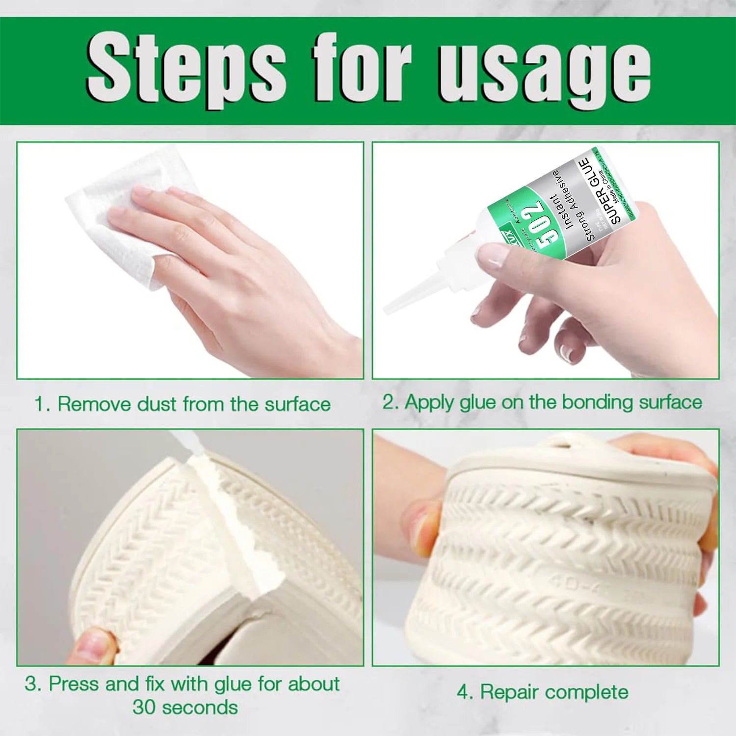 10PCS 20mL 502 Super Glue Strong Quick-Drying Adhesive Universal Instant Transparent for Metal Wood Rubber Leather Bond Repair.