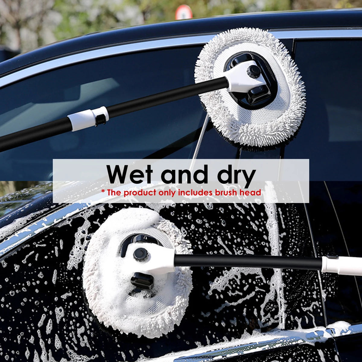 Car Cleaning Mop Replacement Head Brush Soft Chenille Polyester Microfiber Towel Car Windshield Window Duster Car Cleaning Tools