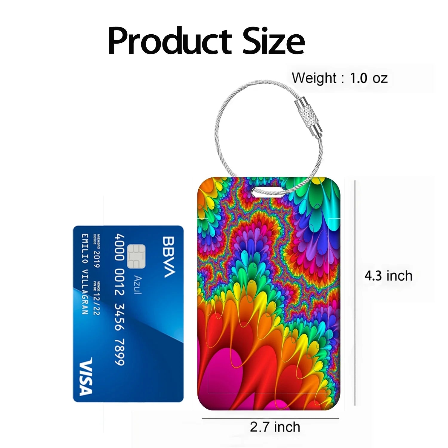 Colorful Artistic Patterns Luggage Tags Suitcase ID Address Name Holder Colorful Baggage Tag Label Travel Suitcase Accessories
