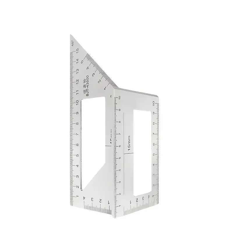 Multi-Functional Woodworking Ruler Measuring Tool for Carpentry 45 90 Degree Angle Combination Ruler T-Shaped