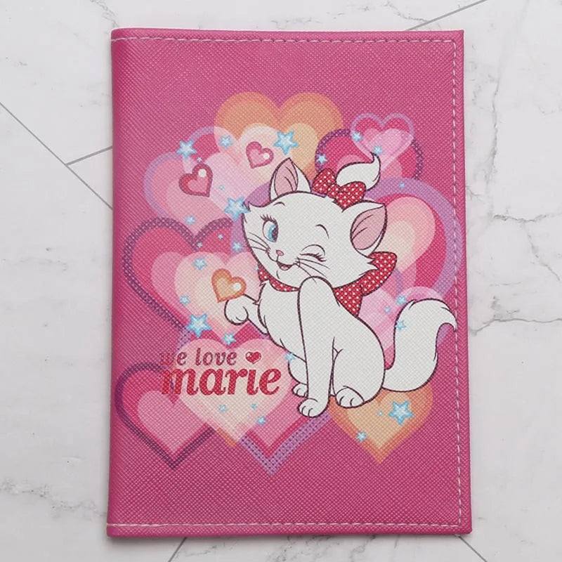 Cartoon Travel Accessories Disney Mickey Princess Passport Holder PU Leather Women Travel Passport Cover Case Card ID Holders