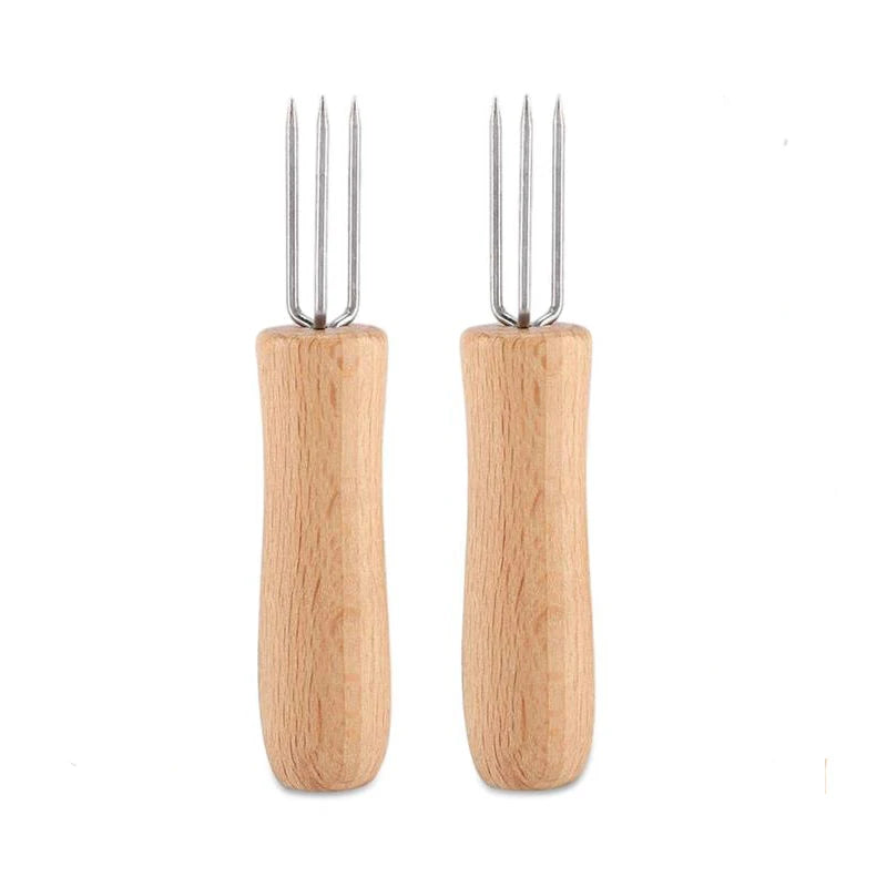 Camping Fruit Fork Fishing Barbecue Tourism Picnics Food Corn fork BBQ Outdoor Skewer Household Metal Fork Grilled Sausages 2/16