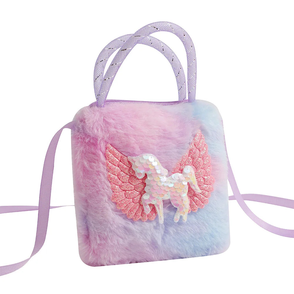 Cartoon cute single-shoulder bag, small crossbody bag, kindergarten girls' small tote, coin purse