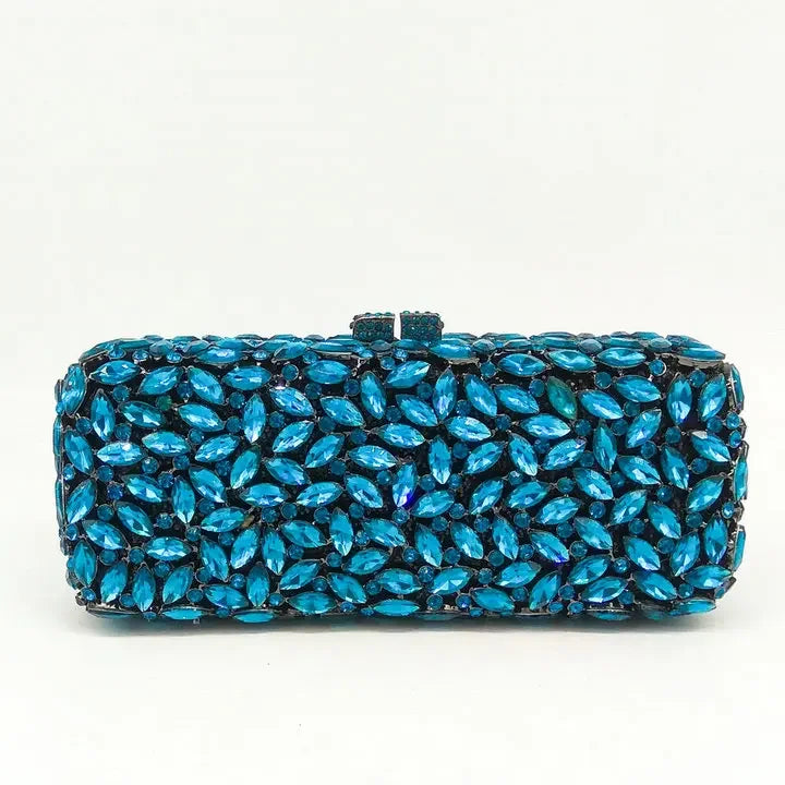 Boutique De FGG Luxury Women Black Crystal Clutch Evening Bags Wedding Bride Rhinestone Clutch Bag Party Dinner Diamond Handbags