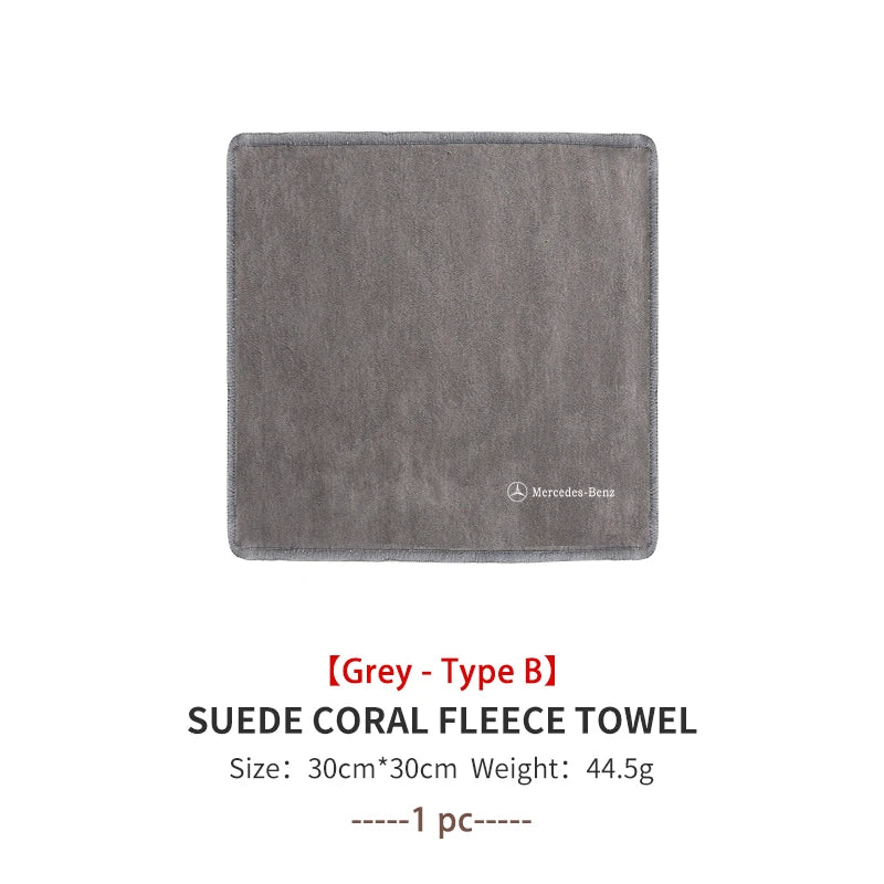 For Benz Car Cleaning Cloth Deer Skin Coral Soft Towel Auto Washing Tool Accessories AMG CLA CLS C180 C200 W204 W205 Exclusive A