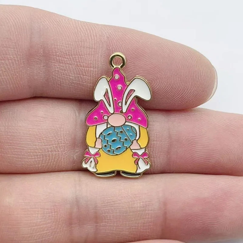 10pcs Cartoon Animal Droplet Alloy Pendant DIY Jewelry Accessories Bag Decorative Pendant