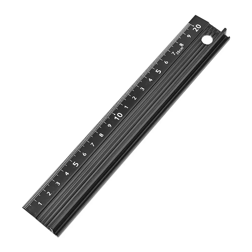 20CM 30CM 45CM 60CM Cutting Ruler Metal Craft Safety Ruler Non Slip Aluminum Alloy Metal Ruler Straight Edge Ruler Leather Tool