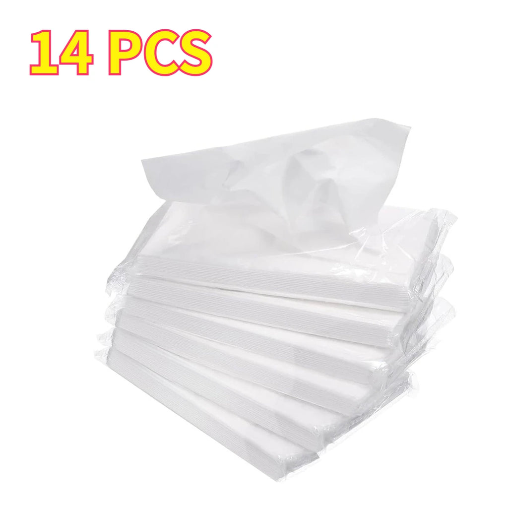 4/7/14 Packs Car Tissue Refill – 50 Sheets/Pack Soft Travel Facial Tissues for Purse & Auto, Compact Disposable Pack Paper Towel