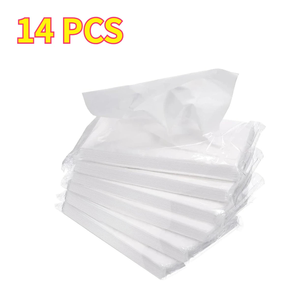 4/7/14 Packs Car Tissue Refill – 50 Sheets/Pack Soft Travel Facial Tissues for Purse & Auto, Compact Disposable Pack Paper Towel