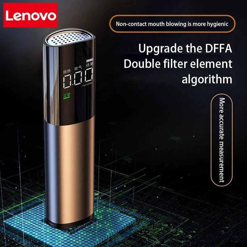 Lenovo Portable Type-C Alcohol Tester Professional High Sensitivity Breathalyzer Alcohol Test Digital Breath Alcohol Tester