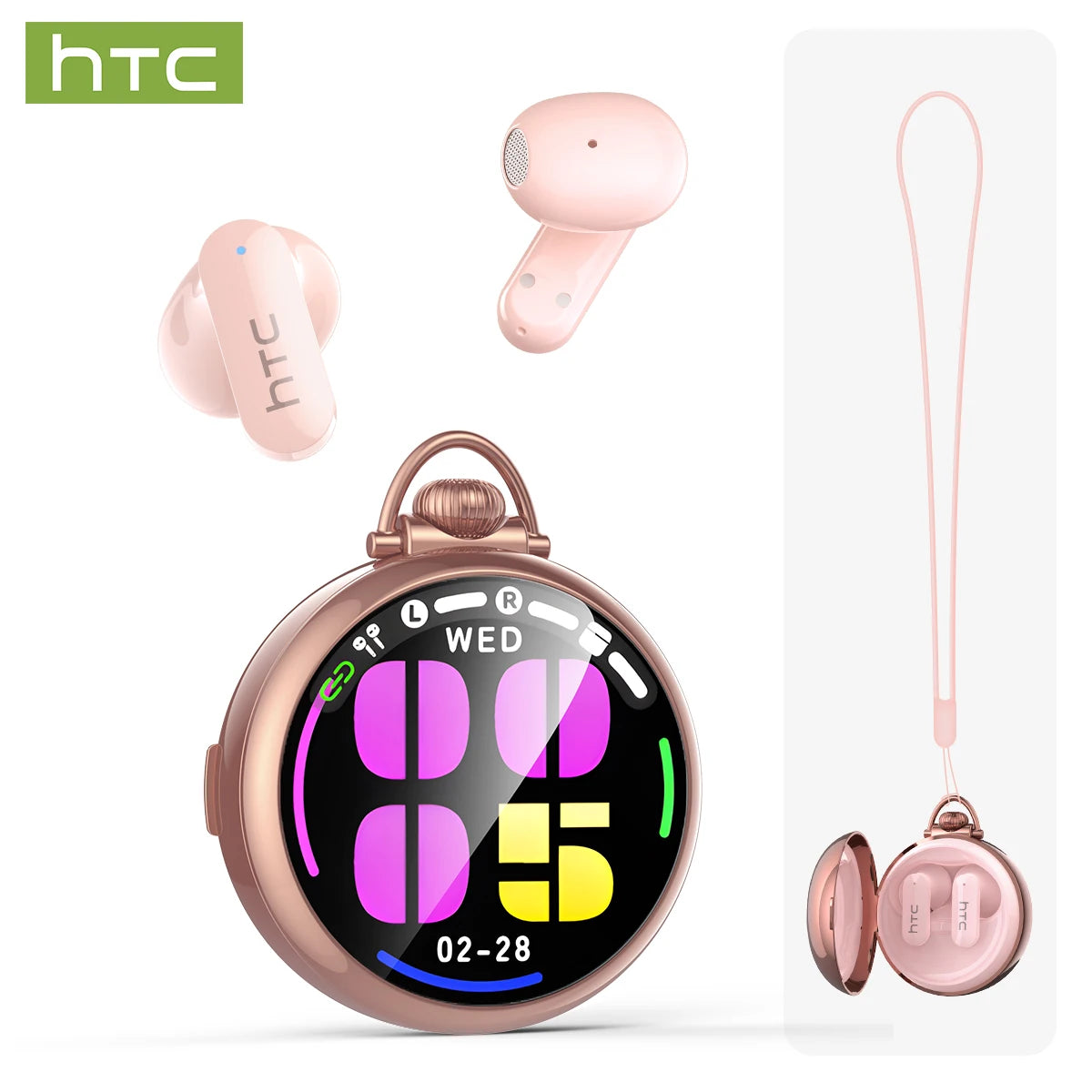 Auriculares Traductor DeIdioma 2026 HTC NE71 AI Real-Time Translator Earbuds BT6.0 Smart LED Screen IPX6 Waterproof HiFi Choice