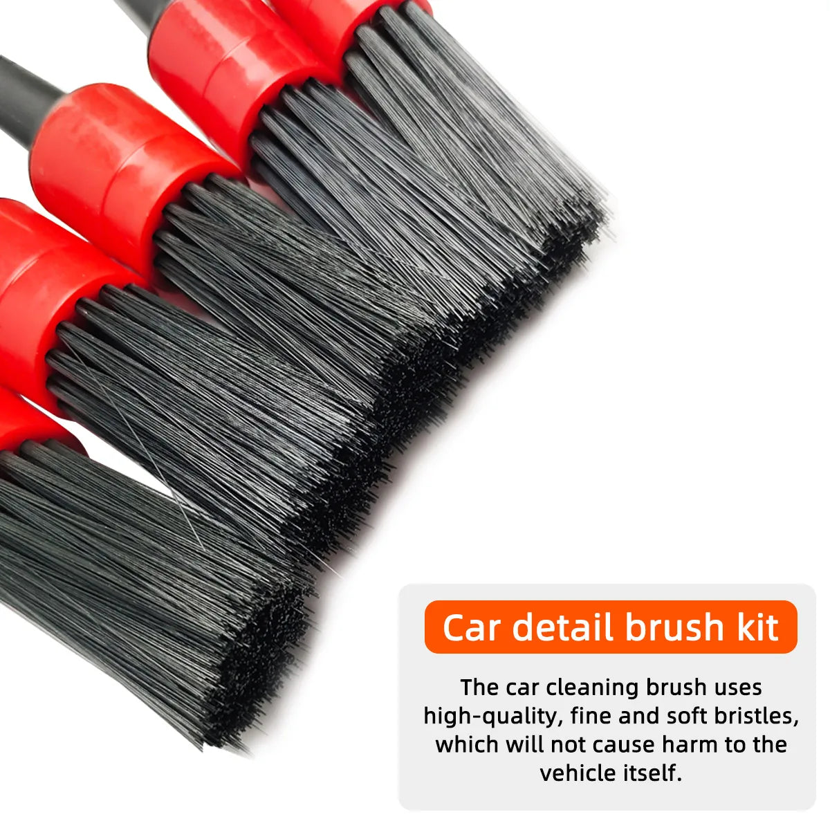 Yitong 1set Multi Size Car Detailing Brushes Soft Gentle Bristle Auto Interior Exterior Cleaning Tools for Dashboard Air Vent