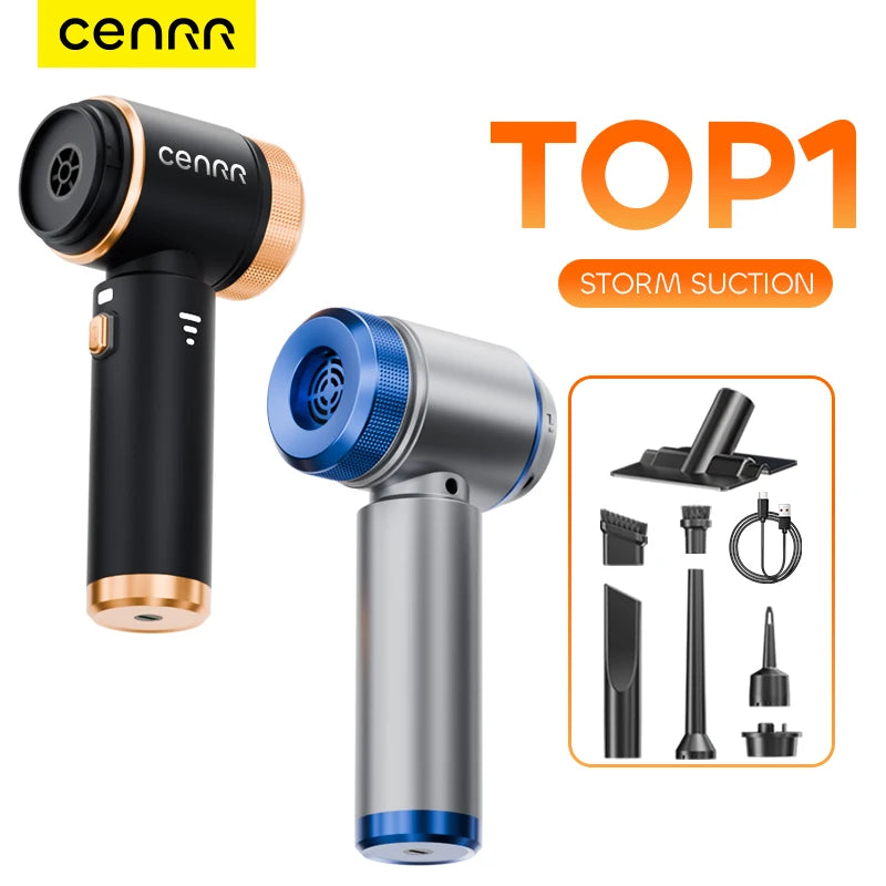 CENRR Car Vacuum Cleaner High Power Portable Handheld Cleaning Machine Mini Cleaner Powerful Wireless Vacuum Cleaner Home Blower