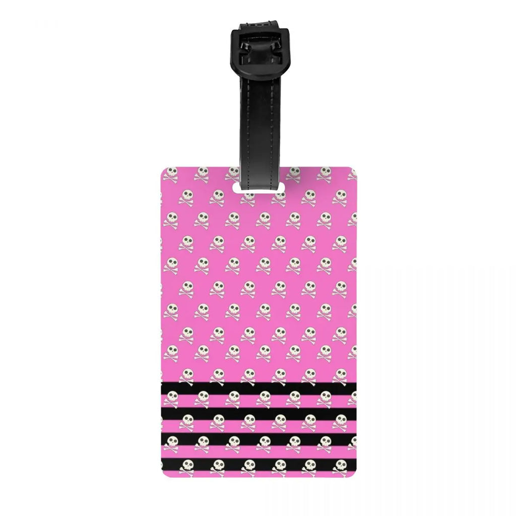 Custom Evil Hands Skull Luggage Tag Privacy Protection Halloween Gothic Skeleton Baggage Tags Travel Bag Labels Suitcase
