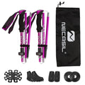 2PCS Trekking Poles Ultralight Hiking Stick Collapsible Folding Walking Cane Set Adjustable Camping Equipment Lightweight